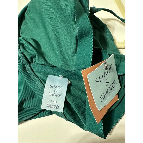Shade & Shore  High Leg Cheeky One PIece Swimsuit Removable straps  Size S NWT - Picture 3 of 3